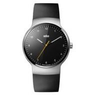 Pánské náramkové hodinky Braun Gents BN0221 Prestige Slim Watch - Silver Bezel and Black Leather Str